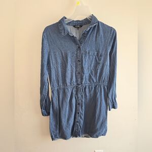 George Denim Mini Dress Long Sleeve Size M/M